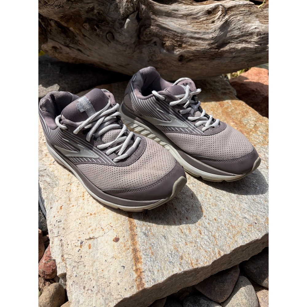 Brooks Addiction Walker Suede Womens Mauve Purple Walking Shoes 8.5 B - Picture 2 of 11